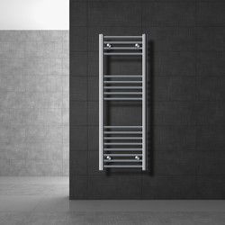 Badkamerradiator Sahara 400 x 1200 mm chroom gebogen met zijaansluiting