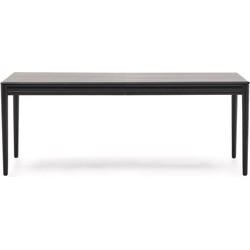 Kave Home - Lenon uitschuiftafel in zwart eiken fineer en massief eiken 200(280)x90 cm FSC Mix Credit