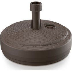 Prosperplast Parasolvoet rond - rotan - bruin - 10L- 39 cm - kunststof - Parasolvoeten