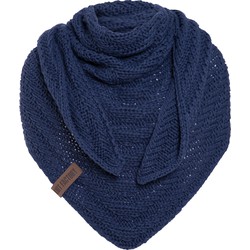 Knit Factory Sally Gebreide Omslagdoek - Driehoek Sjaal Dames - Capri - 220x85 cm - Grof gebreid