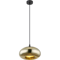 1-lichts hanglamp met goudkleurige kap | ø 28 cm | Metaal | Woonkamer Eetkamer
