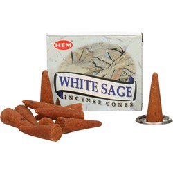 5x pakjes wierook witte Salie kegeltjes - Wierookstokjes