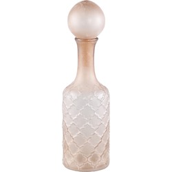 PTMD Cianna Brown frosted glass bottle round with bal M