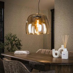 Hoyz Collection - Hanglamp 1L Drift XL Glass - Amber Color Glas