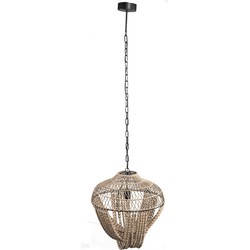 PTMD October Cream metal hanging lamp with beads round