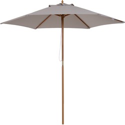 4goodz Parasol 250cm  Bamboe - 180/㎡ Polyester - Grijs