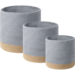 BASIMA - Manden set van 3 - Beige/Grijs - Katoen