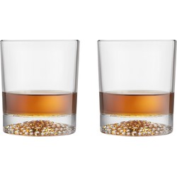 Whisky tumbler glazen - 4x - Artisan serie - transparant - 290 ml - Whiskeyglazen