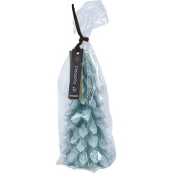 Kaars wax d9.5h20 cm groen kerst - Decoris