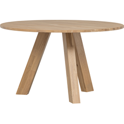 WOOOD Rhonda Eettafel - Rond - Eiken - Naturel - Ø129 cm