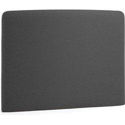 Kave Home - Dyla bedhoofdbord met afneembare hoes in zwart voor bed van 90 cm
