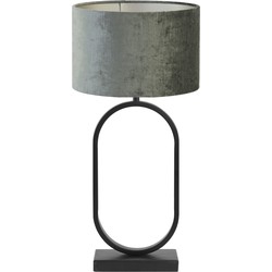 Tafellamp Jamiri/Gemstone - Zwart/Antraciet - Ø30x67cm
