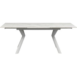 Uitschuifbare Tafel Xenia White 140(+30+30)x80cm