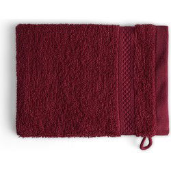 DoubleDry Hotel Washandjes 16 x 21 cm – Set van 6 – 100% Katoen 500 g/m2 – Zacht & Absorberend - Bordeaux