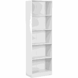 WINNIPEG - Boekenkast 5 planken - Wit - Vezelplaat