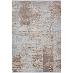 Nora Modern Bruin - Taupe - Grijs vloerkleed -