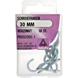 Schroefhaak 30mm verz 10st