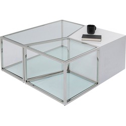 Kare Salontafel Combination Silver White