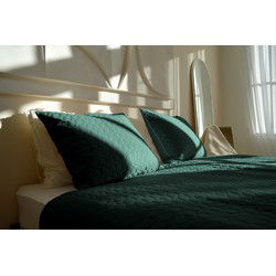 Zydante Home® Bedsprei Incl. 2 Hoezen -Dark Green Circles - 220x240 cm + 2 * 60x70 cm