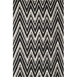 Safavieh Modern Indoor Hand Tufted Area Rug, Cambridge Collection, CAM711, in Black & Ivory, 183 X 274 cm