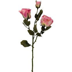 Kunstbloem roos 53 cm, roze