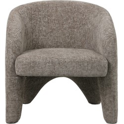 Fauteuil Stof Taupe - Incl. Armleuning - 74x73x75cm - Jackie