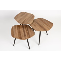 Housecraft Living Cuties Salontafel Hout - Set van 3