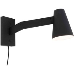 Wandlamp Biarritz - Zwart - 41x12x20cm