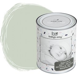 Baby's Only Muurverf mat voor binnen - Babykamer & kinderkamer - Ash Mint - 1 liter - Op waterbasis - 8-10m² schilderen - Makkelijk afneembaar
