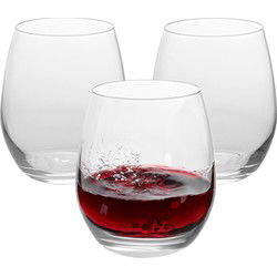 Excellent Houseware luxe sap/waterglazen - 12x stuks - 390 ml - Drinkglazen