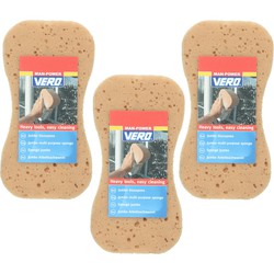 Vero Schoonmaakspons - 3x stuks - 22 x 11 cm - viscose spons - Sponzen