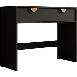 Meubella - Kaptafel Veerle - Zwart - 100 cm