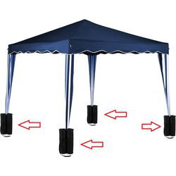Gewichtszakken voor verzwaring van de partytent poten, set van 4