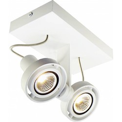 Plafondlamp LED dimbaar GU10 2x4.5W 190mm breed