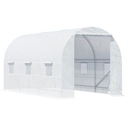 4goodz Outsunny Tunnelkas - Foliekas Kweekkas 450x200x200 cm - Wit