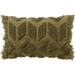 Dutch Decor ODIN - Sierkussen 40x60 cm met kussenhoes van 90% gerecycled polyester - Eco Line collectie - Olive Branch - groen - Dutch Decor