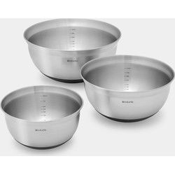 Profile Mengkommenset met antislip bodem, 1,0 liter, 1,6 liter, 3,0 liter - Matt Steel