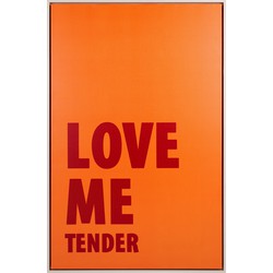 Present Time - Wall Art Love Me Tender Large - Oranje
