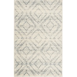 Safavieh Modern Indoor Woven Area Rug, Adirondack Collection, ADR131, in Ivory & Light Blue, 122 X 183 cm