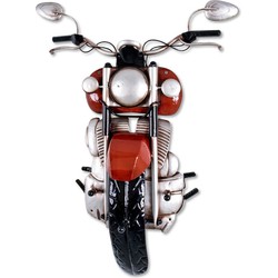HakuShop Wandkapstok | Rood Staal | Rode motor | Vintage | 47x12x64