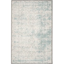 Safavieh Glam Indoor Geweven Vloerkleed, Passion Collectie, PAS401, in Turquoise & Ivoor, 155 X 231 cm