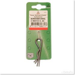 Borgveer 2mm rvs 2st