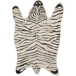 In The Mood Collection Vloerkleed Zebra - L180 x B120 cm - Katoen - Zwart, Wit