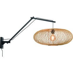 Wandlamp Cango - Bamboe Zwart/Naturel - 105x60x60cm