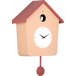 Wandklok Cuckoo Light - Zachtbruin - 23x10.5x26.4cm