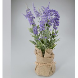 Kunstpflanze Kunstpflanze Lavendel im Jutesack XL - Oosterik Home