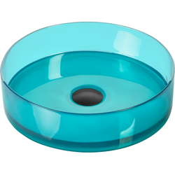 TOLOSA - Wastafel - Turquoise - Solide ondergrond