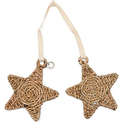 Rivièra Maison Rustic Rattan Stars Ornament SET VAN 5