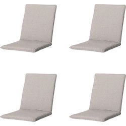 Madison -  Stapelstoelkussen Napels taupe - Ca. 97x49 cm - Set van 4