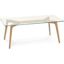 Design salontafel voor in de woonkamer MOLY transparant
